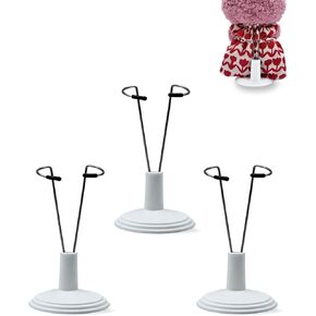 Adjustable Doll Stand for LABU,Doll Display Holder Support for 4-8 Inches Dolls,Keep The Doll in a Standing Position (White, 6 Pack)