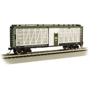 Bachmann Trains - Poultry Transport Car - Live Poultry Transportation CO. #251 (Green & White) - HO Scale