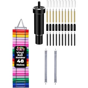 21 PCS Premium Replacement Cutting Blade+Housing & Vinyl Roll Holder 48 Compartments Vinyl Roll Storage
