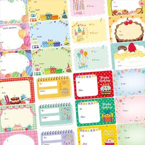 32 Designs Happy Birthday Gift Tag Stickers 2.8 x 1.9 Inch, Cute Rectangle to from Labels for Kids Gifts, Baby Shower, Treat Bags, Party Favors, Festival Holiday Presents, 160Pcs