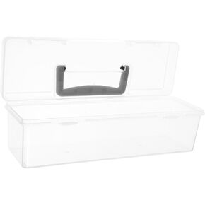 Gatuida Small Hardware Organizer Box with Transparent Lid Portable Tool Storage for Nuts Bolts and Crafts Multi Functional Plastic Case for DIY Projects