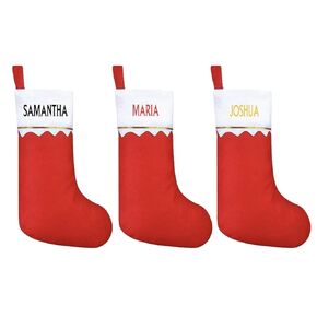 Custom Christmas Stockings with Name - Personalized 14 Inch Christmas Felt - Family Christmas Decor - Custom Name Christmas Socks