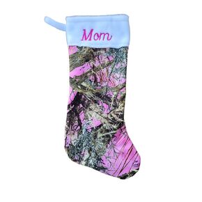 Pink Camo Personalized Embroidered Monogrammed Christmas Stocking 18 inches