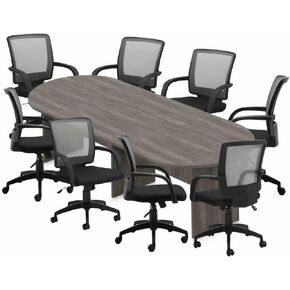 GOF 6FT, 8FT, 10FT Conference Table & Chairs (G10900B) Set, Dark Cherry, Espresso, Artisan Grey, Mahogany, Walnut (6FT Table Only, Dark Cherry)