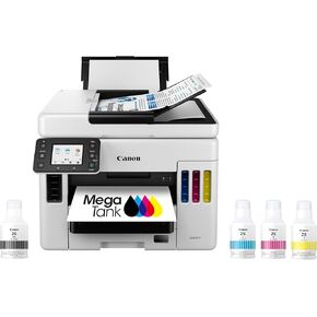 Canon Megatank GX7120 Wireless All-in-One Printer, Print, Copy, Scan and Fax with 2.7" LCD Touch Screen and Auto Document Feeder, White