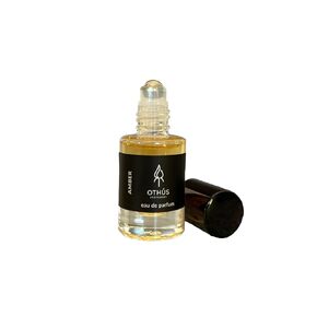 Amber Natural Perfume Rollerball – 5 ml - Bitter Orange, Nutmeg, Black Spruce, Carnation, Tonka Bean, Labdanum - Eau de Parfum
