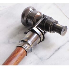 Collectible Nautical Antique Bronze Finish Telescope Spyglass Walking Stick Cane Rustic Vintage Home Decor Gifts
