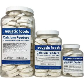 Aquatic Foods Inc. Calcium Feeder Medium-Large Sand Dollars for Shrimp, Snails, Crabs, Crayfish, Hermit Crabs and All Tropical Fish…25 Count Jar