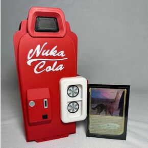 تخزين بطاقة Nuka MTG ، صندوق سطح السفينة Red MTG لـ Dice & Holding 100+ بطاقات ذات أكمام - هدايا MTG مثالية وملحقات TCG للجماهير وعشاق TCG