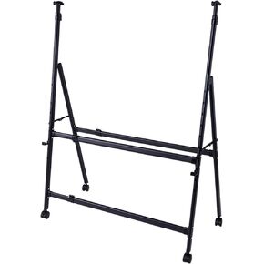Movable Dry Erase Board Stand, Height Adjustable,Foldable A-Type Black Metal Whiteboard Easel,Fits Whiteboard Size 80x120cm - 150x300cm