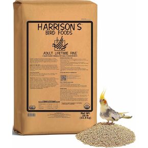 Harrison's Bird Foods Bird Food LifeTime Fine Fine Agrative Non GMO Formula Food 1LB