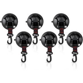 Vashly قطعتان من خطافات كأس الشفط المطورة، أكواب شفط شديدة التحمل مع خطافات قابلة للدوران 360 درجة، أكواب شفط قوية مع خطافات لجدار الدش، زجاج نافذة للتخييم والقوارب في السيارة in Kuwait