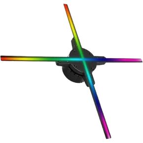 39.37in 100cm 3D Fan Hologram Projector 140beads HDMI Advertising Display Fan Light Imaging Player Easy to Change Video