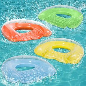 4 Pack Pool Floats Adult, PuppyuWill Minimalist Design Pool Chair Float, 46"X36" Mood-Boosting Colors, Drifter, Chair, Hammock 3-in-1 Inflatable Pool Toys for Pool Party, Lake, River, Sea, Outdoor