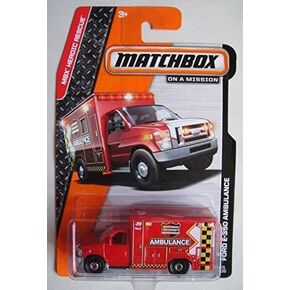 Matchbox Heroic Rescue Red Ford E-350 Ambulance 75/120
