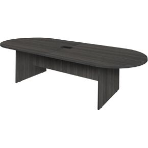 Regency Legacy Racetrack Conference Table with Tabletop Power & Data Port, 120", Ash Grey