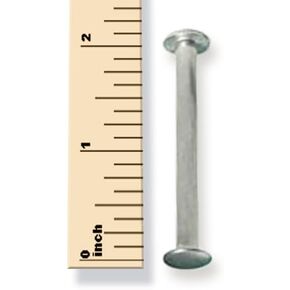 TruBind Aluminum Chicago Screw and Post Sets | 2 inch Post Length | 3/16 inch Post Diameter | Silver-Colored | 100 Screws and 100 Posts