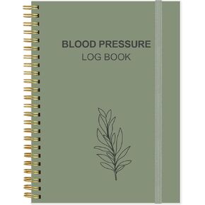 Blood Pressure Log Book - Tracker & Monitor Your Daily Blood Pressure, Heart Rate Readings at Home, 5.8" x 8.5", Black