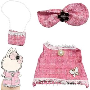 17cm Clothing for Doll (Non-Doll), 17cm Hat and Overalls Set for Doll, Cute Clothing for Doll, Unique Style (Black)