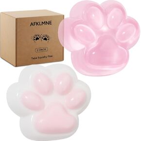 2-Pack Taba Squishy Cat Paw Sensory Fidget Toys Adults, Anxiety Stress Relief Squeeze Toy, Soft Cute Kawaii Squishy’s for Desk, School (Blue)