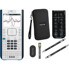 Texas Instruments Ti Nspire CX II Graphing Calculator + Guerrilla Zipper Case + Essential Graphing Calculator Accessory Kit, Black