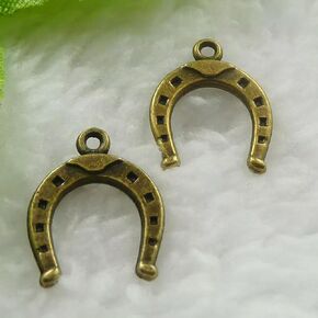 400 pcs Bronze Plated Horseshoe 16x13mm B638