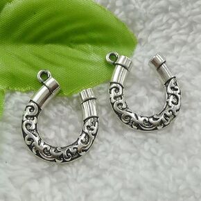 120pcs Tibet Silver Horseshoe 29X22mm B4612