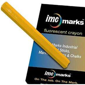 Heavy Duty Lead-Free Non-Toxic Hex Shape Fluorescent Crayon, Orange (Pack of 12)