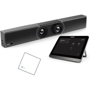 TWA Yealink Bundle of A30-020-TEAMS Collaboration bar with CTP18 Touch Panel with Microfiber Cloth Works with Zoom, RingCentral, Vonage, Teams -