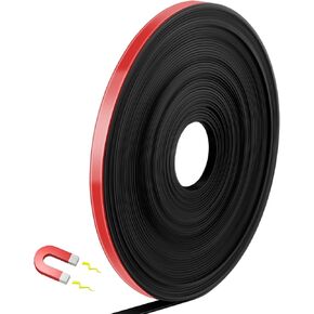 Magnetic Tape Roll Thin Strips, 0.39 Inch x 33 Feet Magnetic Board Dividers Whiteboard Graphic Decorative Tape Marking Line for Classroom Office Art Accessories(Black)