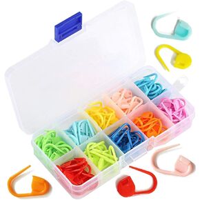 100 Pieces Locking Stitch Markers Assorted Color Knitting Stitch Counter Crochet Stitch Needle Clip Plastic Safety Pin