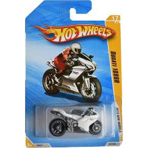 Hot Wheels Ducati 1098R 2010 New Models Series White Ducati 1098R 1:64 Scale Collectible Die Cast Car #17/44