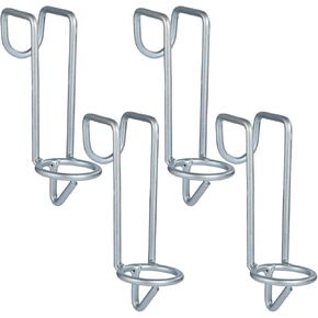 yeesport 4 Pcs Horse Water Bucket Hooks, Quality Metal, Rust-Resistant, Double Hook Design, Easy Installation for Stables Barns and Livestock Use