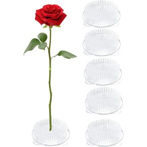 eZAKKA 6PCS Flower Frogs, Clear Plastic Floral Frogs for Arrangements Vase, Flower Frog Tool for DIY Home Decor Floral Crafts