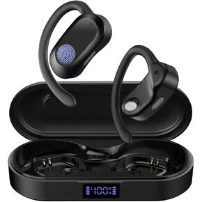 CXK AI Language Translation Wireless Earbuds Bluetooth 5.4 Real Time, Open Ear Translator Earbuds for 134 Languages & Accents, Audifonos Traductores Inglés Español Fit iOS and Android, Black