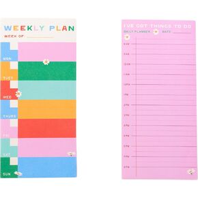ban.do Weekly Planner Notepad, Desk Planner/Schedule Pads with 60 Sheets Each, Undated Weekly Desktop Calendar/Agenda (I've Got Things to Do)