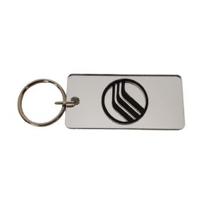 MercuryAuto Inspired Cosmetic Makeup Mirror Key Chain (Silver)