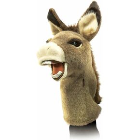 Folkmanis Donkey Stage Puppet, Brown, Beige