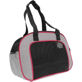 Portable Cloth Handbag for Pets Durable Folding Bag for Dog Cat Accessories Outdoor Use Red Color for Pet Foods and Essentials Storage