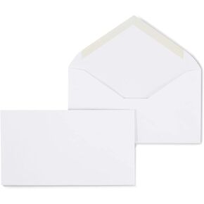 Staples #6 Standard Mailing Envelopes, V-Flap Gummed Closure, 6-1/2 x 3-5/8 Inch, 500-Pack, White