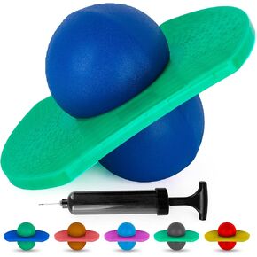 ArtCreativity Pogo Ball for Kids (Up to 175 lb) - Inflatable Balance Bounce Board with Pump and Durable Textured Jumping Board - Pogo Ball Toy Pogo Jumper - Outdoor Birthday Gifts for Boys and Girls
