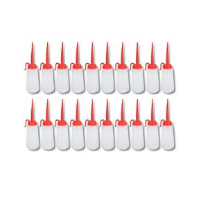 20 Pcs Sewing Machine Oiler 160ML Plastic Long Spout Odorless Good Sealing Sewing Machine Oil Bottle Red Easy Clean Wide Application Machinery Industrial