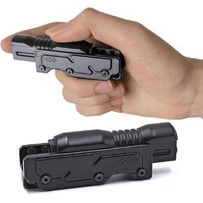 Machine Soul Fidget Toy for Adults, Metal Fidget Slider Fidget Clicker Toy, Simulated Loading & Ratchet Play Stress Relief Toy ADHD Tools Cool Gadgets for Men (Black 2nd Gen)