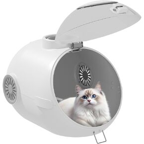 Cat Carrying Case with LED Light,Pet Handbag with Ventilation System,Submarine Shape Hard Cat Carrier,External Double Security Lock Kitten Bag,Outgoing Portable Cats Travel Carrier