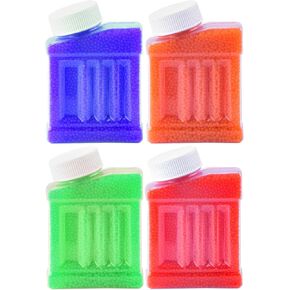Gel Balls Blaster Ammo Splat Refill(7-8 mm, 4 Bottles, 120,000 Pieces), Orby Gun 7.5mm Bullets Gels Splatter Blaster Refill, Compatible with Gel Gun Blasters, for Ages 14+, Multicolored
