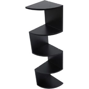 Happyyami 1Set Creative Five Layer Wooden Wall Mounted Rack Decorative Book Holder Household Storage Shelf Multi Layer Design for Organizing Books and Flowerpots Decor