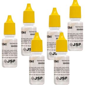 Waytest 10K Gold Testing Solution Purity Determiner Jewelry Scrap Precious Metal 6 Bottles
