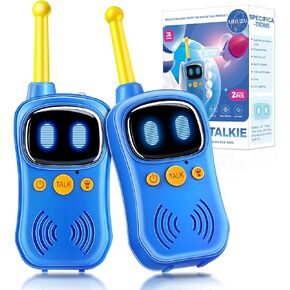 Astronaut Walkie Talkies, 5000 FT Talk Range, Robots Toys for Kids 2Pack, Space Toys Birthday Gifts for 3 4 5 6 7 8 9 10 Year Old, Travel Toys for Toddlers Camping Tools, Top With Handheld Flashlight.