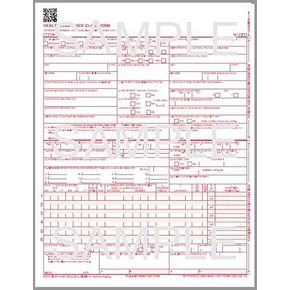CMS 1500 claim form 2500 sheets