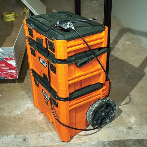 صندوق أدوات MODbox 54802 ميجا بايت من Klein Tools، نظام تخزين أدوات معياري مع تركيب جانبي، عجلات مطاطية 10 بوصة، مقبض قابل للإزالة in Saudi Arabia